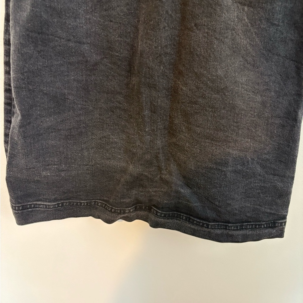 M.I.H Black 100% Cotton Button-Down Utility Denim Dress Summer Travel Grunge 90s - Picture 8 of 16